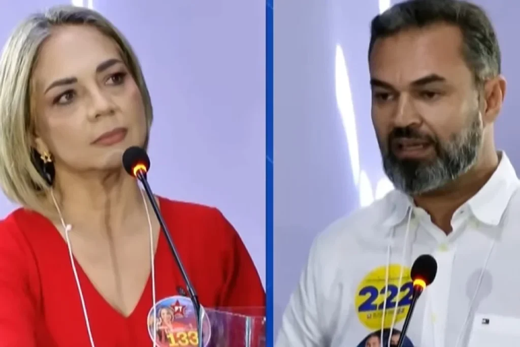 Luciana Oliveira enfrenta candidato de Jair Bolsonaro no debate do SBT: “O seu presidente tem ‘sabor morte’”