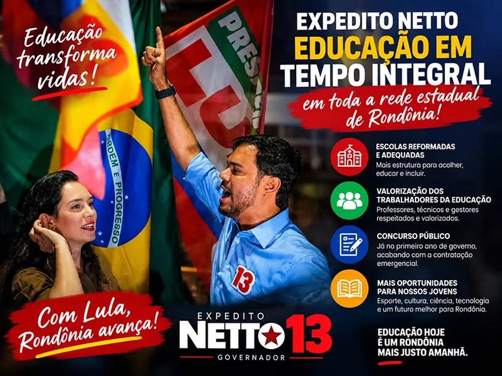 Expedito Netto propõe ampliar educação em tempo integral em toda a rede estadual de Rondônia