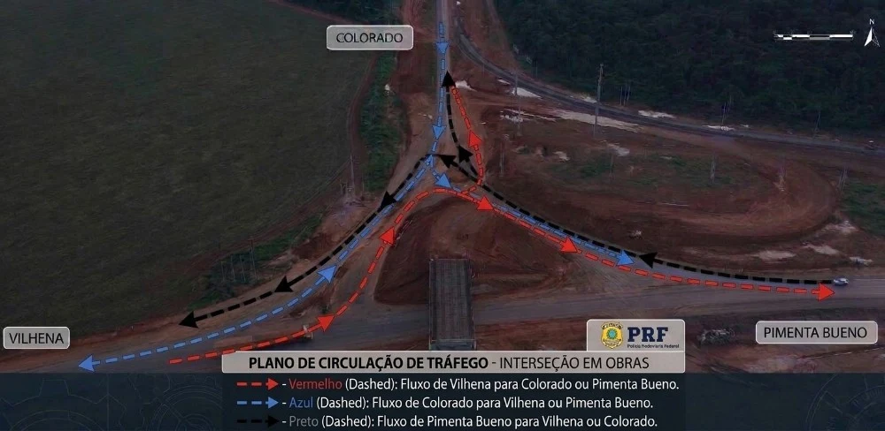 PRF anuncia mudanças no trânsito da BR-364 entre Vilhena e acessos a outras cidades